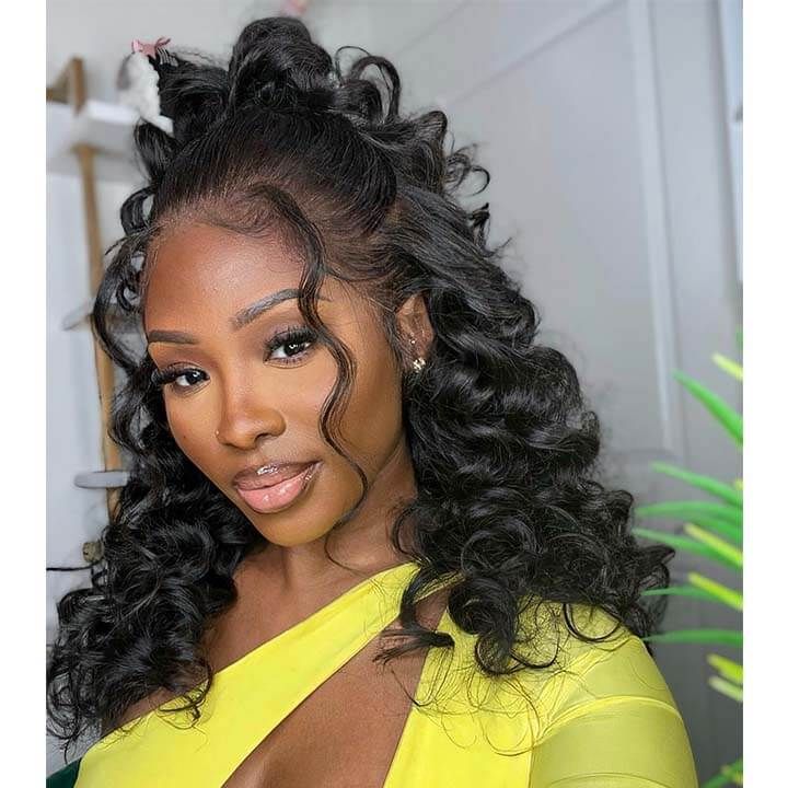 Invisible 360 Lace Front Wig Curly 100% Virgin Human Hair Wig | Idefinewig