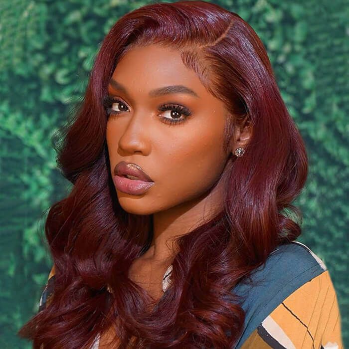 Anthony Cuts Side Part Wavy Burgundy Lace Front Wigs | Idefinewig