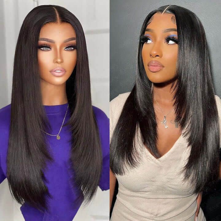 Layer Cut Wig Inner Buckle Straight 13x4 Lace Front Wig | Idefinewig