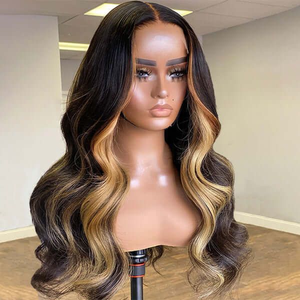 Big Loose Wave With Classy Blonde Highlights 5x5 Undetectable Lace Closure  Wig | Idefinewig