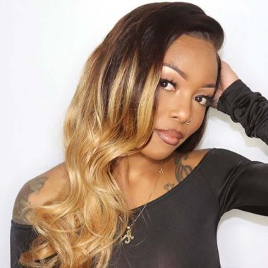 Celebrity Ombre 150% Density Glueless 13x4 Frontal Lace Wig