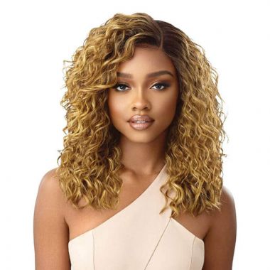 Ombre Honey Blonde Curly Human Hair Lace Front Wigs Brazilian Wigs