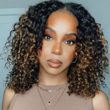 Highlight Color 13x4 Lace Front Wig Glueless Human Hair Wig