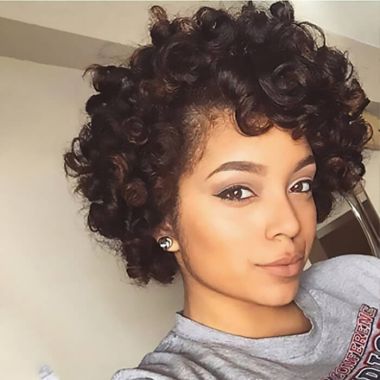 Dark Brown Curly Bob #2 Lace Front Wigs 100% Human Hair