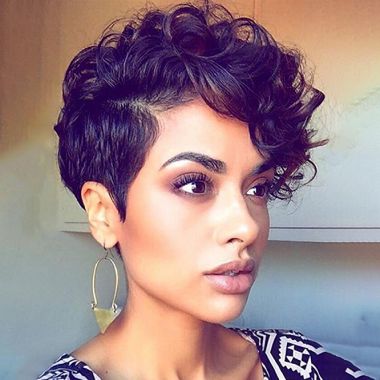 8 Inch Short Curly #1 Human Hair Lace Front Bob Wigs