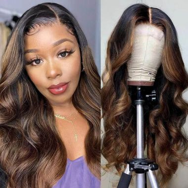 Highlight Body Wave 13X4 Lace Front Human Hair Wigs