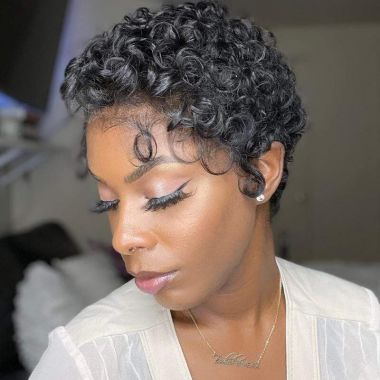 Glueless Pixie Cut 13x4 Lace Front Wig Bob 6 Inch Hair Wig 