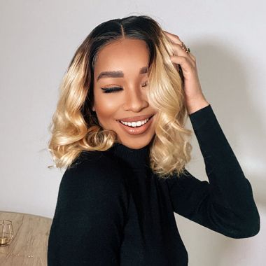 Perfect Ombre Blonde Glueless Closure Lace Wig