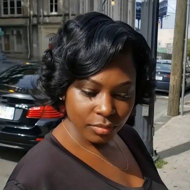 Short Loose Curls Pixie Cut Wigs #1 Human Hair Lace Front Wig