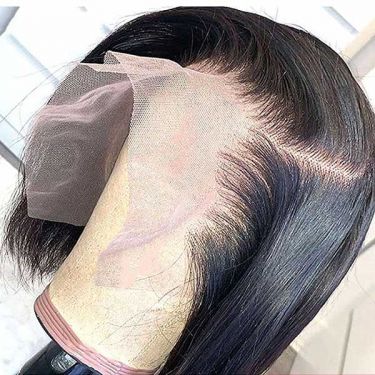 Straight Glueless Bob Wig Lace Front Wigs 100% Human Hair