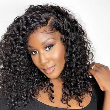 13X6 Lace Front Wig Deep Curly Human Hair Wig With Baby Hair