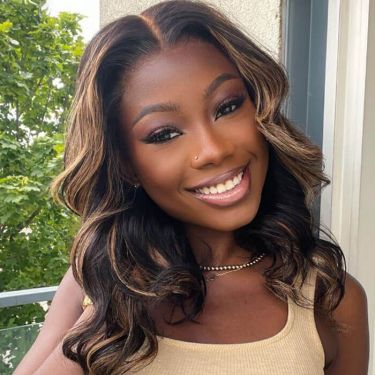 Blonde Mix Black Loose Wave 13x4 Lace Front Wig Highlight Human Hair Wig