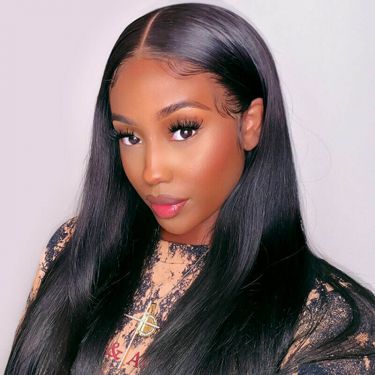 180% Density  Swiss Lace Front Wig 13x6 Straight Pre-Bleached Knots