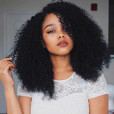 Glueless Kinky Curly Human Hair 13X4 Lace Front Wig 180% Density