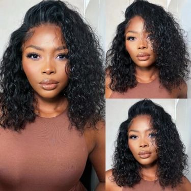 Wear and Go Wigs 4x6 Pre Cut Lace Water Wave Glueless Bob Wig
