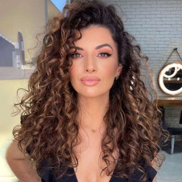 Glueless Brown Ombre Loose Curly 13X4 Lace Front Wig Human Hair