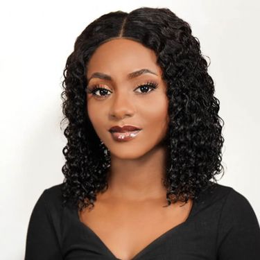 Glueless Jerry Curly 4X4 Closure Lace Wig Short Bob Wig 100% Human Hair