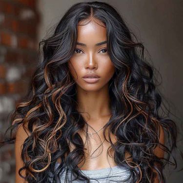 Long Body Wave Glueless Highlights Human Hair 4x4 Lace Wig