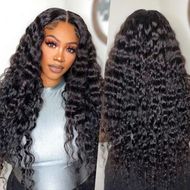 Wear And Go Wigs Loose Deep Glueless Wigs Pre Cut 4x4 Lace Wig