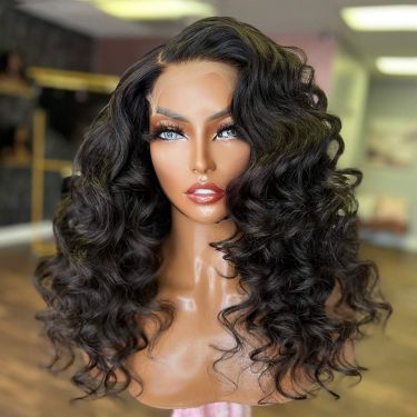 Deep Wave 5x5 Closure Undetectable Lace Wig  Human Hair Wigs