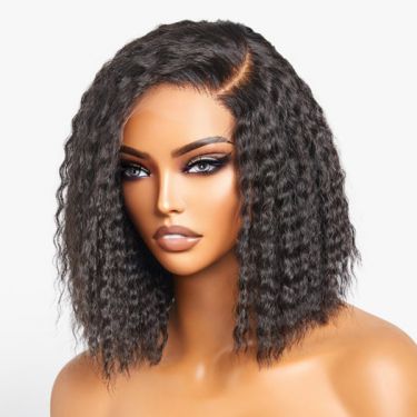 Bohemian Curly 5x5 Closure HD Lace Glueless Bob Wig Human Hair
