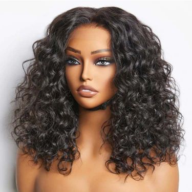 Glueless Wig Water Wave Free Parting Human Hair 5x5 Closure Lace Wig