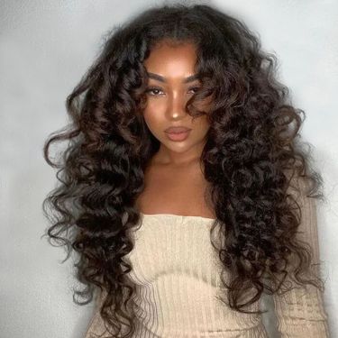 Glueless Ombre Layered Deep Wave 5x5 Closure Lace Wig Human Hair