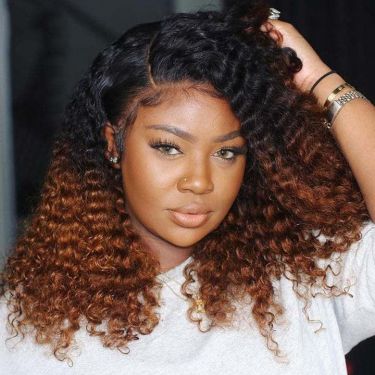 Deep Curly Ombre 5x5 Closure Undetectable Lace Wig 180% Density