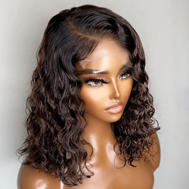 Loose Deep Wave Ombre Brown Human Hair Glueless 5x5 Closure Lace Wig