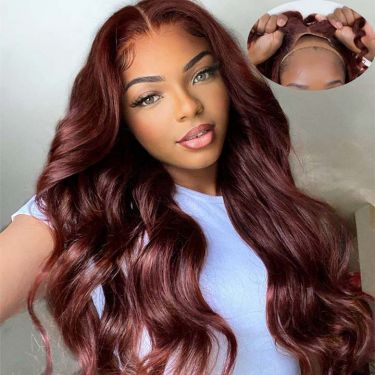 Wear and Go Glueless Wig Reddish Brown 5X5 Lace Body Wave Wigs