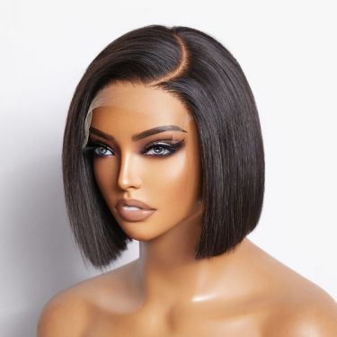 Blunt Cut Straight Bob Wig 5x5 Closure Undetectable Lace Wig