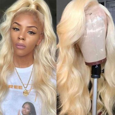 613 Honey Blonde Body Wave 13X4 Lace Front Virgin Human Hair Wigs