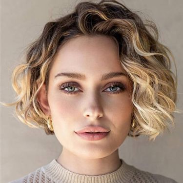 Short Wave Ombre Bob Wigs Human Hair 13X4 Lace Front Wig