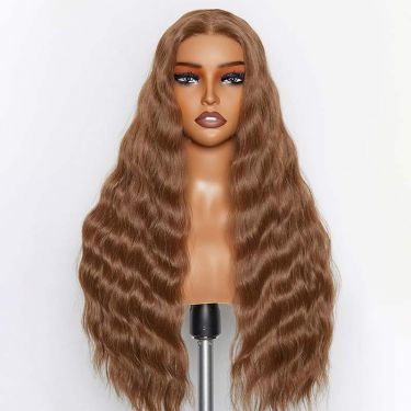 Honey Cinnamon Syrup Color Wave Human Hair 13X4 Lace Front Wig