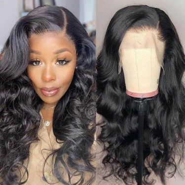 13x6 Crystal Lace Fronta Wig Body Wave Human Hair Wigs 
