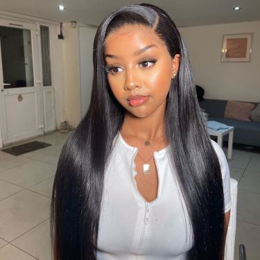 IDefine Straight Hair 360 Lace Frontal Wig Pre-Plucked Human Wigs 