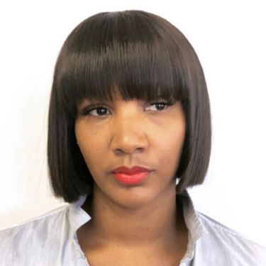 Blunt Bob with Bangs Jet Black Human Hair Lace Wig