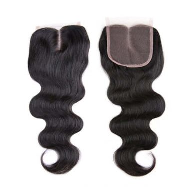 1PC Body Wave Hair With 4x4 Lace Closure