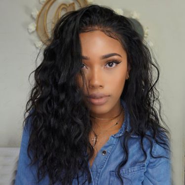 Body Wave Natural Black Human Hair Lace Front Wigs