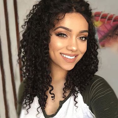 360 Lace Frontal Wigs Curly Pre-plucked Virgin Human Hair
