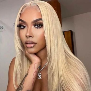 Layered Butterfly Haircut 613 Blonde 13x4 Lace Front Straight Wig