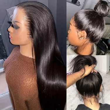 Pre-plucked Silky Straight 360 Lace Wig For Women 100% Human Hair 
