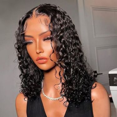 Water Wave Lace Front Wig 150% Density 100% Human Hair