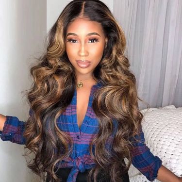 Highlight 13x4 Swiss Lace Frontal Wig Royal Wave 100% Virgin Hair