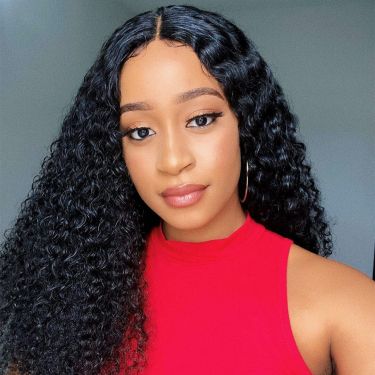 5x5 HD Lace Closure Wig Deep Curly 180% Density Pre Bleached