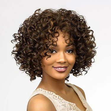 Glueless Curly Bob Wigs Highlight Lace Front Wig Human Hair