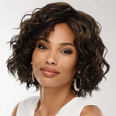 Short Wave Highlight Bob Wigs with Layers Human Hair Lace Front Wig