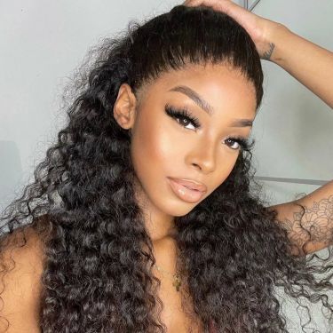 Natrual Hairline13x6 Swiss Lace Front Wig Water Wave 180% Density Pre Bleached