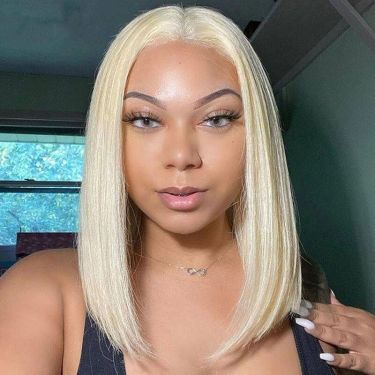 Bob Style 613 Blonde 13x4 Lace Front Wig 180% Density
