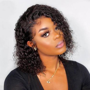 Glueless Pre-Plucked Curly 13x6 Swiss Lace Front Wig 100% Virgin Hair